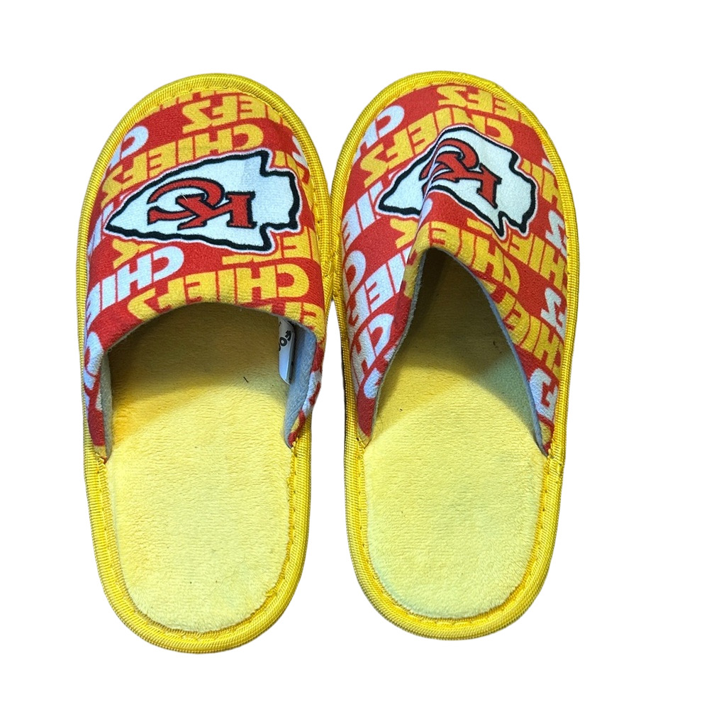 Kids chiefs Yellow and Red Slippers box 2